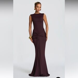 LORENZA MAXI DRESS - PLUM